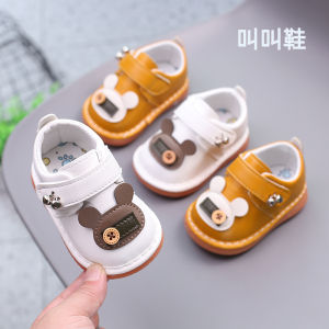 Slip-On Soft Bottom Baby Walking Shoes Anti-Slip Princess Style for Boys And Girls 0-1 Years Old Spring Autumn Noise-Making