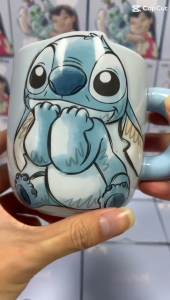Disney Stitch /WinnieThePooh /JudyHopps ceramic mug/cup（650ml）- Exquisite ceramic cartoon series Kitchenware