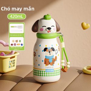 CHICU TOM | Cốc Giữ Nhiệt Di Động cho Học Sinh Có Ống Hút Phù Hợp với Cà Phê Gốm