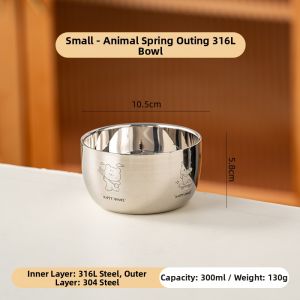 onlycook | Cartoon Dual-Layer Insulated Baby Small Bowl