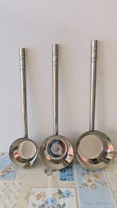 กระบวยตักน้ำซุป กระบวย กระบวยตักอาหาร ที่ตักน้ำซุป ที่ตักอาหาร หม้อด้าม (รุ่นหนา)(ด้ามยาว) ขนาดปาก14/16/18 ซม.(ตราTK)