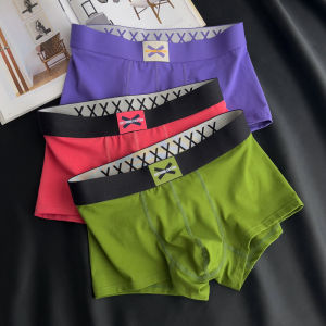 Low Waist Cotton Breathable Mens Boxer Shorts Comfortable Youth Boys Angle Pants Sport Style Simple Design Solid Color