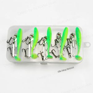 Mồi Câu Giả Hopeblaze T-Tail VIB Với Hệ Thống Rung Kép Đuôi Mềm Tháo Rời Được 3 Chế Độ Lỗ Câu Dành Cho Cá Bass Cá Pike Cá Walleye Cá Perch Cá Trout - Gói 5 Cái