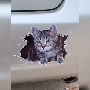 Creative Unique 3D Three-Dimensional Kitten Car Sticker Cute Funny Cat Blocking Body Rear Scratches