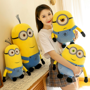 Cute Minions Movie Periphery Yellow Plush Bob Plush Stewart Plush Toy Jeans Plush Doll Pillow Decoration Kids Birthday Gift