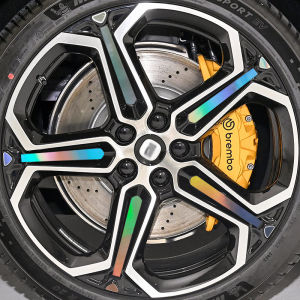 Blackened Reflective Sticker for Xiaomi SU7 Wheel Hub Car Decoration Accessories Waterproof Reflective Film Wheel Rim Sticker