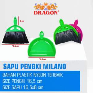 Sapu + Pengki Milano Dragon / Sapu Kecil + Pengki / Sapu Debu / Sapu Mini / Dust Remover / Sapu Mobil