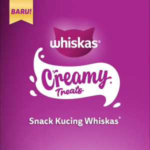 WHISKAS Creamy Cat Treats Snack Kucing - Salmon / Chicken & Liver 240g (20 Sticks)