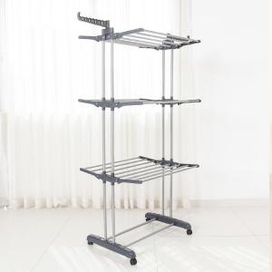 Simple Multi-layer Folding Floor Standing Clothes Drying Rack