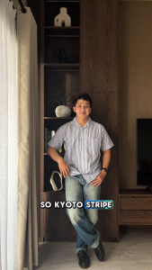 Kemeja Stripe Lengan Pendek / Kyoto Camp by SCHOUTEN