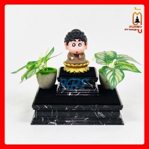 ฐานรองพระ ฐานพระ ฐานลายหินอ่อน  ฐานสีดำ หนา2นิ้ว ผ้ากำมะหยีสีดำ สไตล์มินิมอล ของตกแต่งบ้าน ตู้ครอบพระKPSThaistyle