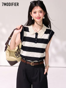 7.Modifier | Áo Blouse Không Tay Cổ Notched Màu Hợp Thời Trang Mùa Hè