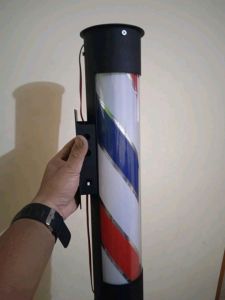 neon box barbershop tempel dinding bisa berputar