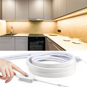 LED Under Cabinet Lights Touch Switch DC24V COB 320LEDs/M Neon Strip Waterproof Kitchen Closet Cupboard Backlight Night Lighting