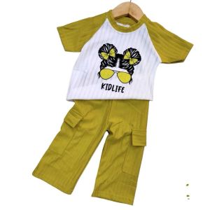 Setelan cargo anak perempuan Kidlife knit premium