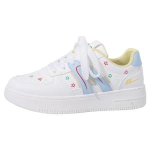 Warrior | Cute Star Student Casual White Sneakers Thick Sole