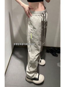 Quần Thể Thao Nữ Mùa Thu Nhanh Khô Thoáng Khí Khóa Kéo Quần Dài Ống Đứng Rộng Rãi Ngoài Trời Quần Áo Bảo Hộ Lao Động