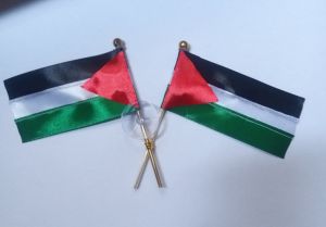 BENDERA PALESTINA TEMPEL KACA
