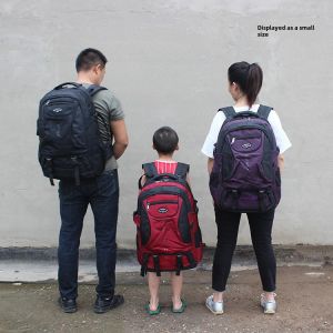 Mens Backpack Waterproof Oxford Cloth Large Capacity Double-Shoulder Travel Cotton Quilt Sling Bag in a Jacket Loy Working Long-Distance Luggage Large Luggage Bag