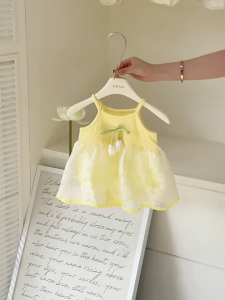 Body Váy Voan 2 Dây Hoa Tulip Cho Bé Gái Sơ Sinh 1 2 Tuổi Từ 5-13kg Dành Cho Bé Gái