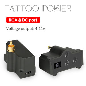 WX-2 Long-last Mini Tattoo Power Supply RCA/DC Inter For Rotary Pen Tattoo Machines ±0.1V Premium Adjust For Artist Liner and Shading Supplies