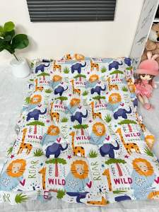 ที่นอนอนุบาลหนาใย2ชั้นหนาๆนุ่ม  หนา2นิ้ว  มีหมอนในตัว