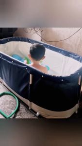 COD Moonbeam Bak Mandi Lipat Untuk Dewasa / Bayi portable / Modern Serbaguna Aesthetic / bAk ManDi sudut SPA Bathtub Portable Folding Adult Bath Anak &Dewasa