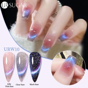 UR SUGAR 7ml Cat Gel art Nail long Polish Semi Permanent Dynamic Glitter Reflective Nail art Gel Soak Off UV Gel Nail Art Varnish