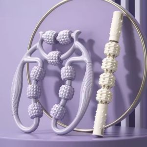 Leg Rolling Massager 20 Wheels Ring Shape Clip Leg Relaxing Leg Shaping Fitness Exercise Equipment for Thigh And Calf Muscles