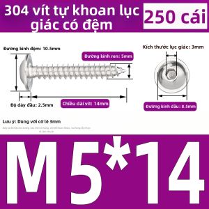 Yi Se Dian Zi | Vít Tự Khoan Đầu Lục Giác Inox