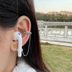 Wireless Bluetooth Earphone Holder Clip-On Earring Loss Prevention Device In-Ear Style Apple AirPods Accessory Female Fashion
