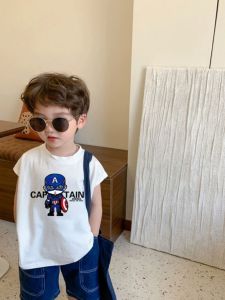 100% Pure Cotton Sleeveless Vest for Children Loose Casual Style Boys And Girls Can Wear Fashionable Summer Top No Model Used