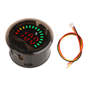 2-Wire Voltmeter Battery Capacity Indicator DC 7-100V Digital Circular Voltage Current Meter Volt With Power-Off Memory Function