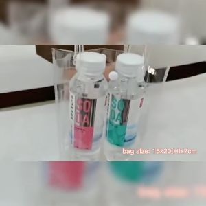 10PCS Plastic Transparent Bag/Transparent Tote Bag Reusable Tote Bag Gift Transparent Bag Small Items Packaging Bag