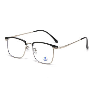 JN IMPRESSION Business Photochromic Anti-blue Light Stitching Color Science and Technology Mens Nearsighted Glasses