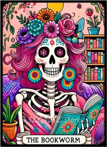 Potdemiel | Fashion Tarot Art 5D Diamond Painting Kits Adult Skull Women Diamond Mosaic Embroidery DIY Rhinestone Home Decoration New Series