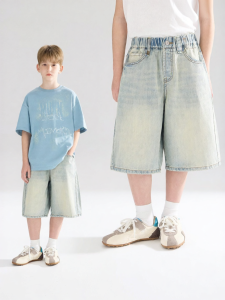 MUCMUKN | Retro Washed Casual Denim Shorts for Boys