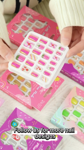 DASHING DIVA KID 20pcs Press On Kids Nails Multiple Use Fake Stick On Art Nail Sticker MAGIC PRESS Kids DASHING DIVA
