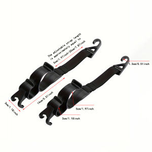 2-pack car seat storage hook multifunctional 3-card slot trunk hook can store umbrella luggage fishing rod