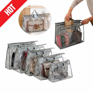 5 Sizes Handbag Storage Organizer for Wardrobe Closet Portable hanging Transparent Waterproof Moisture-proof Storage Bag