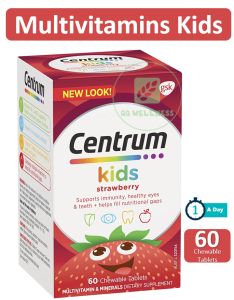 Centrum Kids Multi Vitamin 60 Strawberry Tablets