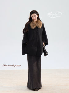 THROUS | Chân Váy Knit Xám Dáng Xòe Dài Phong Cách Mùa Xuân Giúp Gọn Đơn