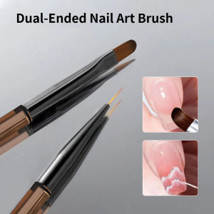 2/1Pc Dual Ended Nail Art Brushes Striping Liner Brush French Tip Extension Gel Painting Pen Manicure Design Drawing Tools