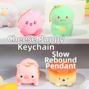 XIAOMAIBU | Cheese Dog Cake Slow Rebound Keychain Toy