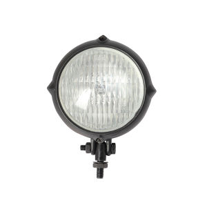 Round Motorcycle Headlight 4 Inch H4 Motorbike Headlamp Amber Lamp for Harley Bobber Chopper Custom Bikes Black Yellow Lens