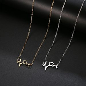 🔥Japanese and Korean Personality Fashion Love Clavicle Chain Simple Necklace Jewelry Accessories LovelylifeFu👍