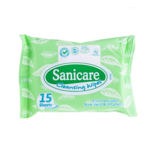 Sanicare Cleansing Wipes 15 Sheets - Eucalyptus Scent