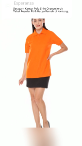 Polo Shirt Polos Lengan Pendek Esperanza - Warna Orange