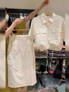 PAIBOLI | Plus Size Fashionable Shirt Set High Waist Womens Style Light Maturity Summer 2025 New Arrival Short Sleeve Korean Version