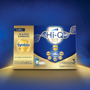 นมไฮคิว พลัส ซูเปอร์โกลด์ ซินไบโอ นมผงสูตร3 2750กรัม HiQ Super Gold Synbio